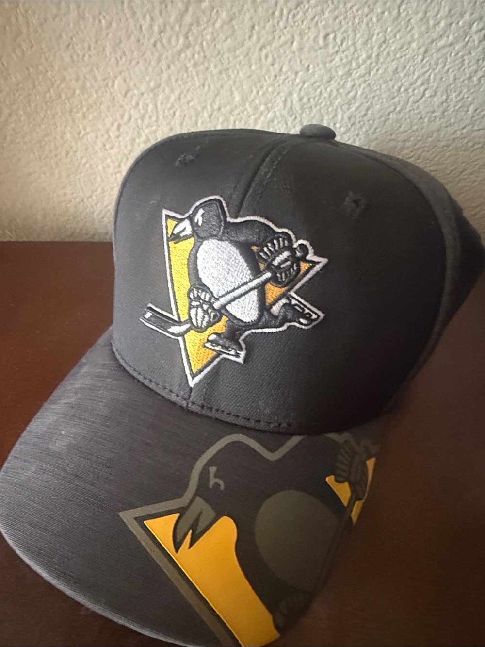 Reebok Black and Yellow Pittsburgh Penguins Hockey Cap